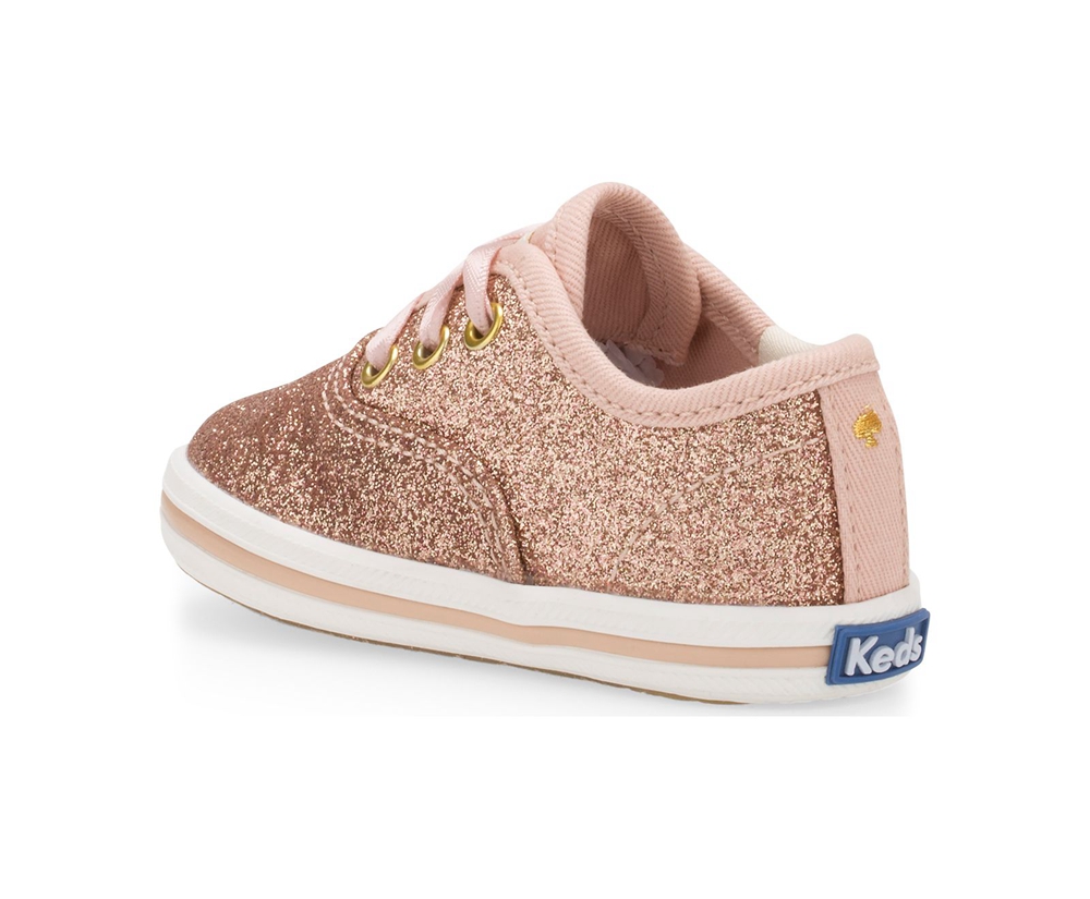 Keds Sneakers Rose Gold - Kate Spade new york Champion Glitter Crib - Kids BKGHPO-856